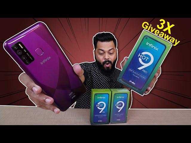 Infinix Hot 9 Pro & Hot 9 Unboxing And First ImpressionsHole Punch, 48MP Camera (3x GIVEAWAY)