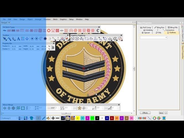 Digitizing for embroidery with EmbroideryStudio