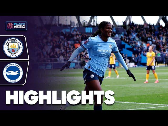 Shaw secures City's first victory | Manchester City v Brighton Highlights | Barclays WSL 2024-25