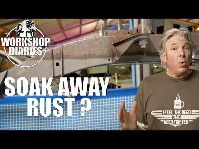 Dunking Our Rusty 1986 Range Rover Chassis in 1935 Litres of Evapo-Rust Ep 60