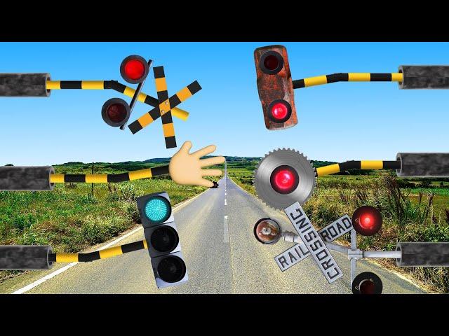 Railroad crossing gate system that combines tools and signals