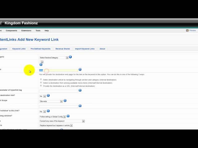 Tutorial How to Use JV Contentlinks Joomla Component for SEO internal linking management