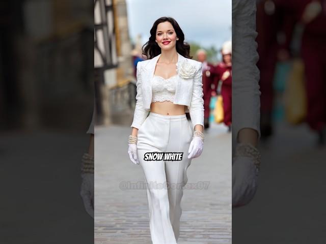 DISNEY PRINCESSES REIMAGINED IN WHITE OUTFITS #aiart #disneyprincesses #whiteoutfit