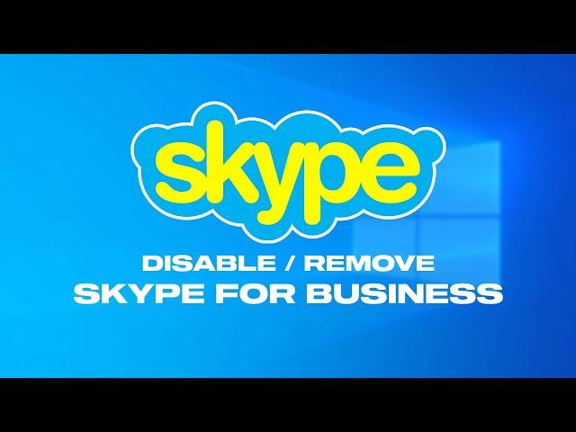 How To Uninstall Skype For Business