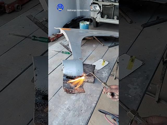 Mahindra TUV 300 Fender repair #short #shortsfeed #car #video #viral