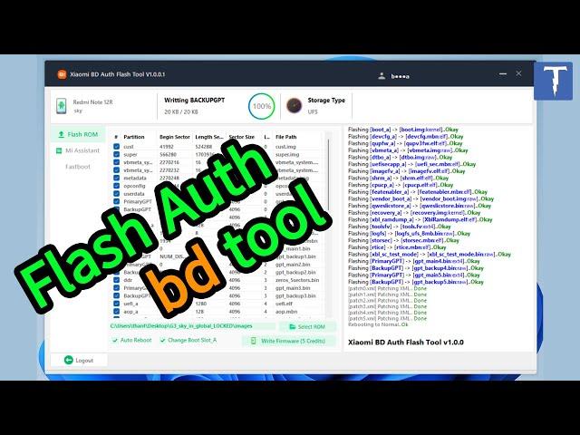 Xiaomi BD Auth Flash using Flash Locked Global Firmware!!!