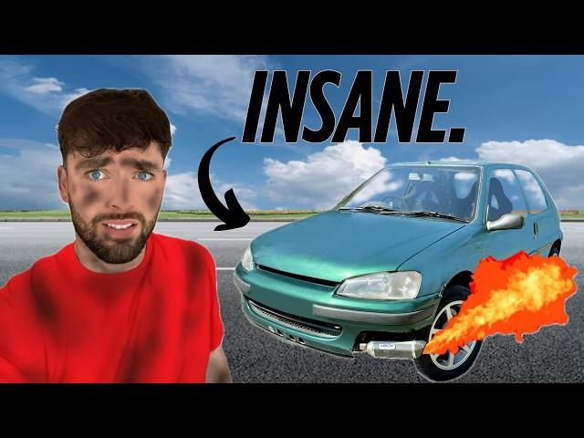 MOTORBIKE ENGINE IN A PEUGEOT 106  **FIRST DRIVE**
