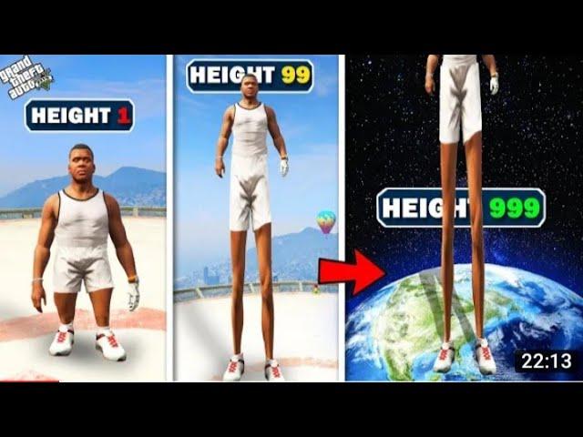 GTA 5 : Franklin Growing From Shortest To Tallest Franklin In GTA 5 ! (GTA 5 Mods