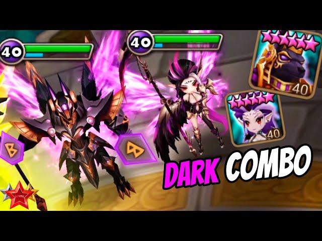 INCREDIBLE DARK COMBO. Thebae and Craka in Summoners War