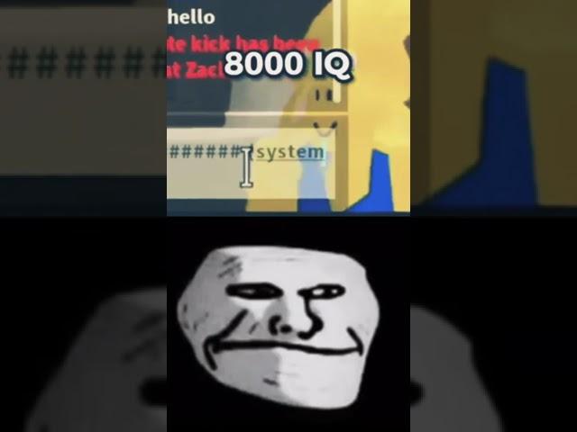 Roblox 8000 IQ Moment!   (troll face meme) #shorts #trollface #memes