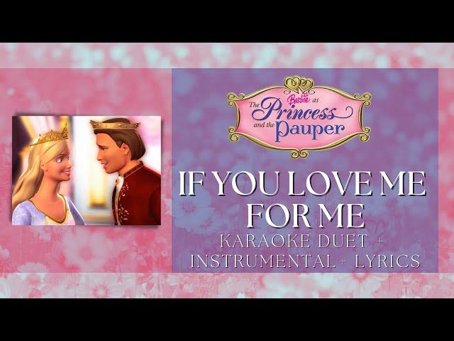 If you love me for me (Barbie) | Karaoke + Instrumental | DUET Sing along 