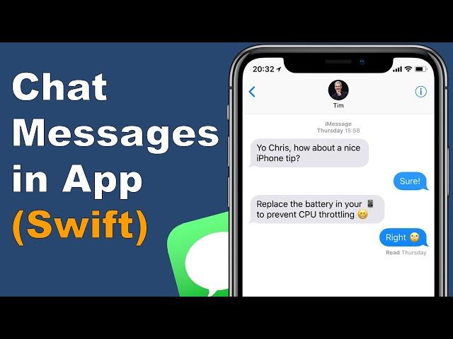 Chat Messages in App (Swift 5) Xcode 11 - iOS