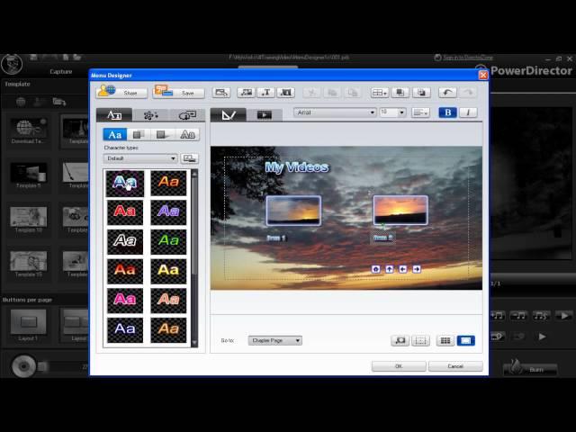 CyberLink PowerDirector 7 - Menu Designer