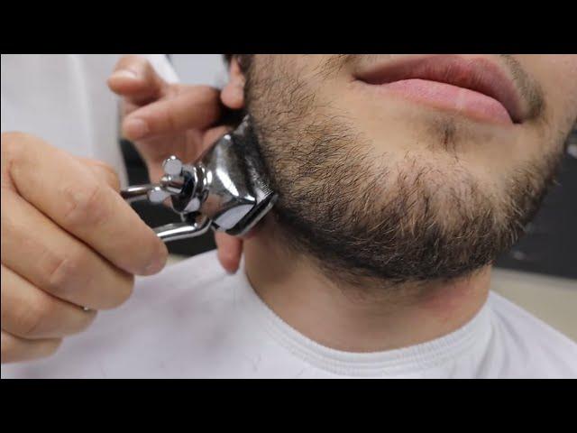 BEARD SHAVING WITH ZAZA MACHINE, NATURAL HAIR CUT, HAIR WASH WITH LOTS OF FOAM