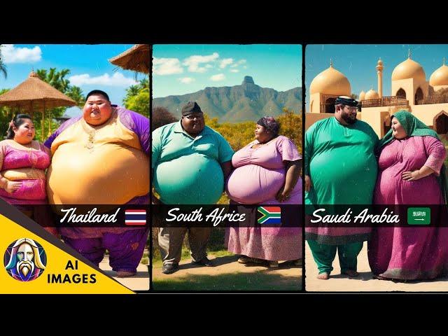 Countries as Chubby Couples | AI Generated Images | Leonardo AI