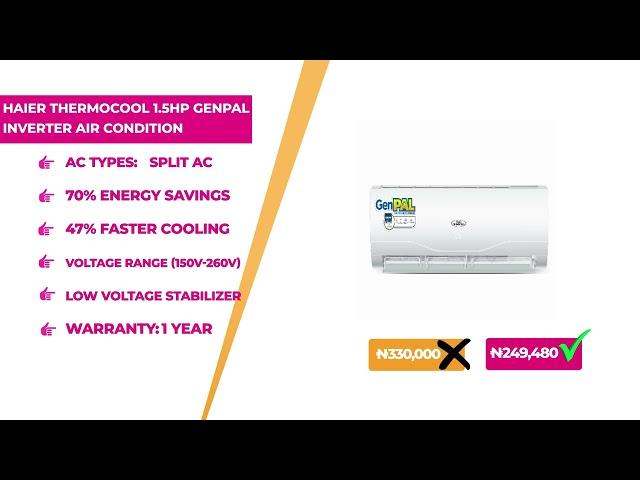 Haier Thermocool 1.5HP Genpal Inverter Air Conditioner