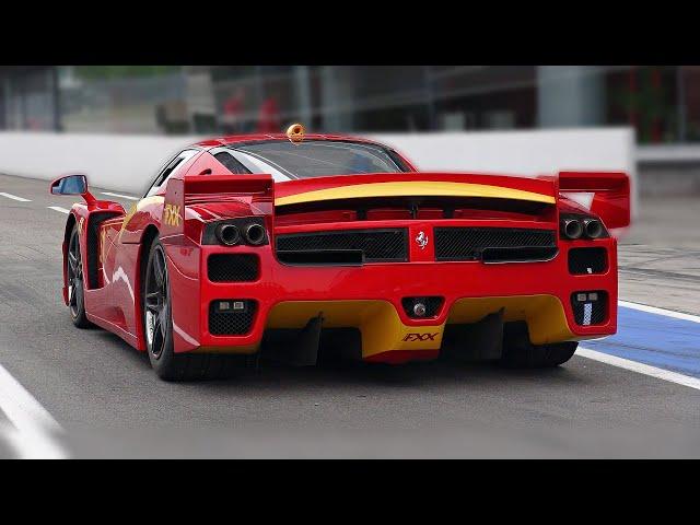 The Ferrari FXX Evolution is Still the BEST Sounding "XX" | 9.500rpm V12 Start Up, Warm Up, Burnouts