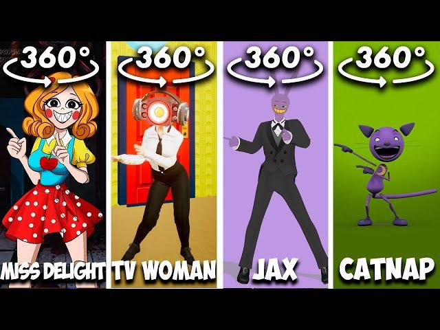 360° VR CATNAP POKEDANCE Miss Delight va TV Woman vs Jax vs CatNap