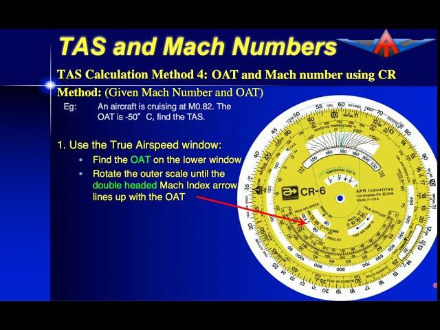 Calculating TAS on Jeppesen CR-3 & APR CR-6 navigation computers from the Outside Air Temperature