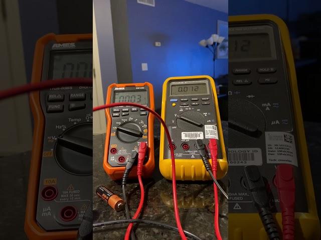 DM 1000 compared to calibrated fluke 87