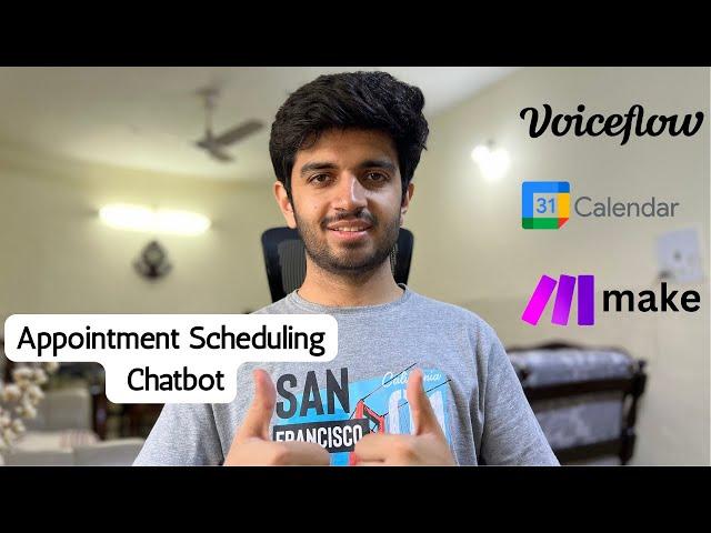 AI Appointment scheduling chatbot with Voiceflow, Google Calendar and Make.