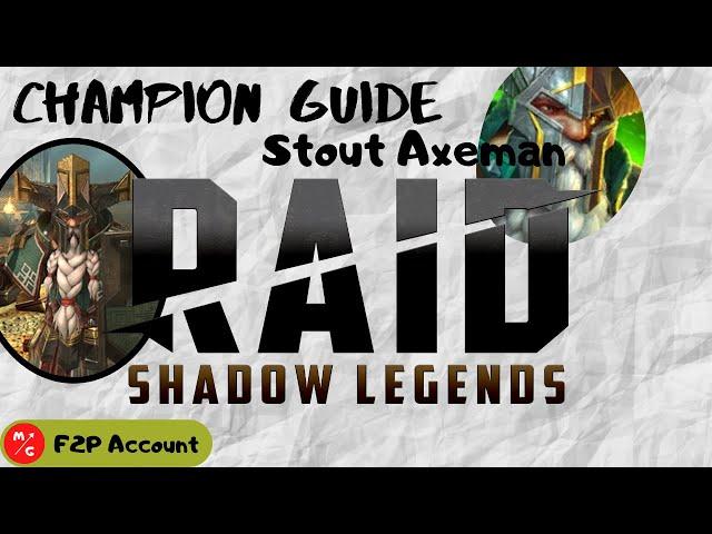 [F2P] | Stout Axeman Raid Shadow Legends Champion Guide | Reflect Damage and Debuff Extender!