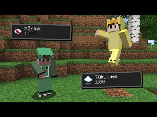 Minecraft ama Her Dakika RASTGELE Bir İKSİR EFEKTİ Kazanıyoruz...