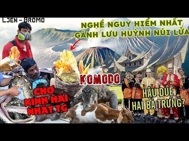 NHỮNG ĐIỀU LÝ THÚ Ở INDONESIA | CHỢ THỊT TRĂN | RỒNG KOMODO | TỘC VIỆT CỔ | NÚI LỬA LJEN & BROMO