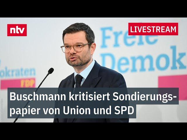 LIVE: Pressekonferenz der FDP mit Marco Buschmann und Christian Dürr