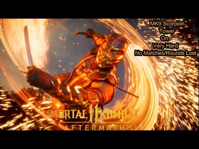 Mortal Kombat 11 Aftermath - MK9 Scorpion Klassic Tower On Very Hard No Matches/Rounds Lost