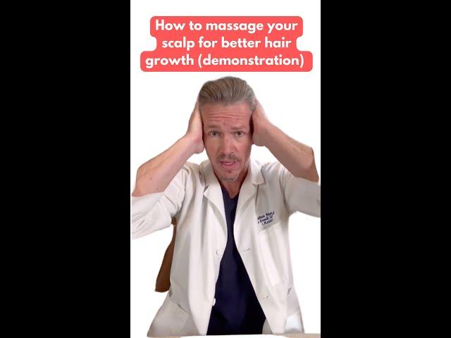 How to massage your scalp for better hair growth (demonstration) #shorts