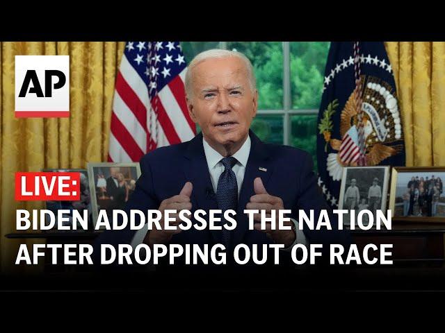 LIVE: Biden Oval Office address after dropping out of 2024 election (FULL SPEECH)