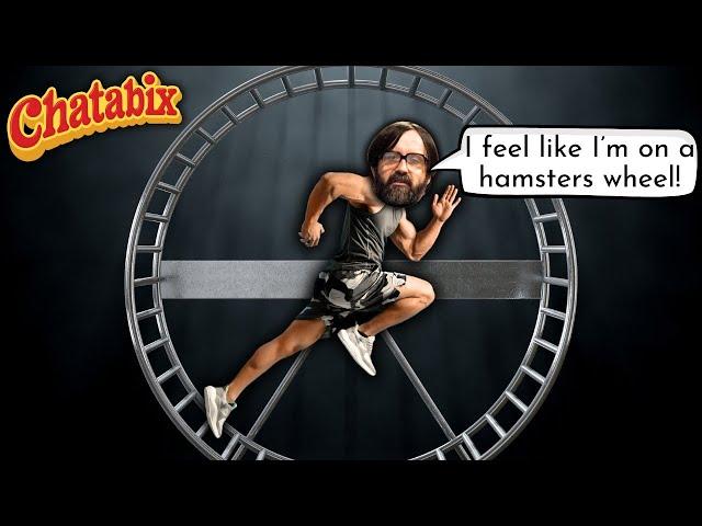 David feels like he's stuck on a hamsters wheel