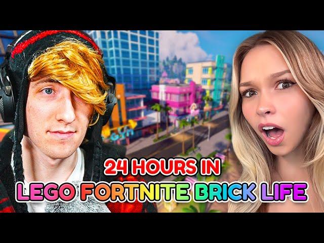  LIVE 24 hrs in my LEGO® Fortnite Brick Life w/ KreekCraft! #EpicPartner