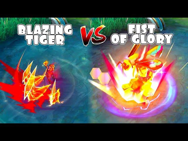 Paquito Fist of Glory VS Blazing Tiger Skin Comparison