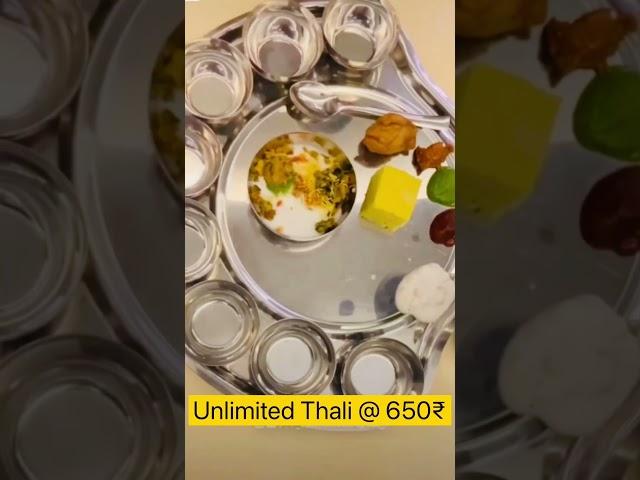 Unlimited Thali@ 650₹ only| Manbhavan Premium Thali Gurgaon| Rajasthani & Gujrati Thali