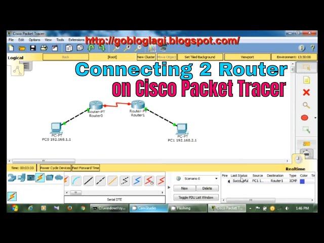 Connecting 2 router - Cisco Packet Tracer Tutorial