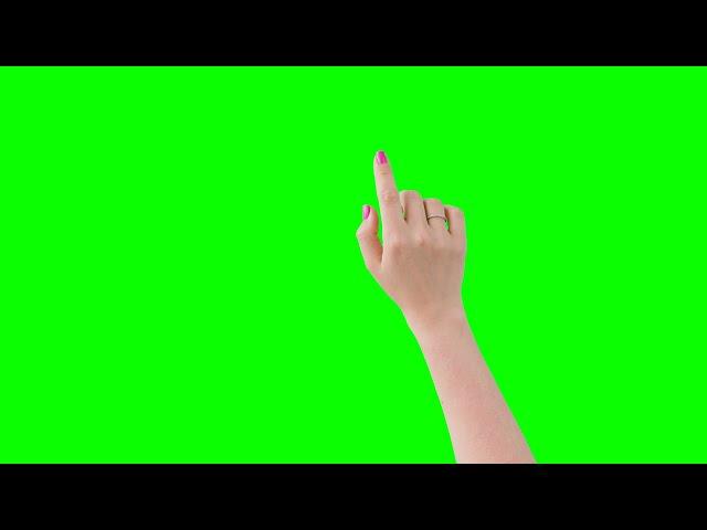 [4K] Hand Gesture - Swiping - Green Screen