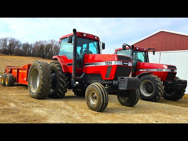 Case IH Magnum Tractors Hauling Manure At The Shady Oak Angus Farms!