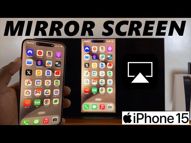 How To Screen Mirror iPhone 15 & iPhone 15 Pro To Smart TV Wirelessly