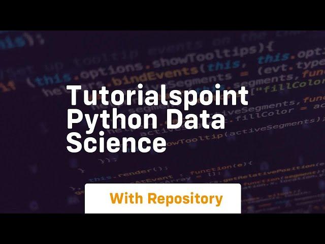 tutorialspoint python data science