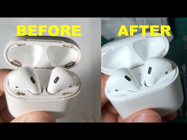 HOW TO CLEAN APPLE AIRPODS - MUST SEE BEFORE AFTER