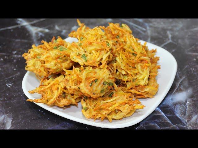 How to cook potato fritters | potato and carrot fritters recipe crispy ukoy recipe