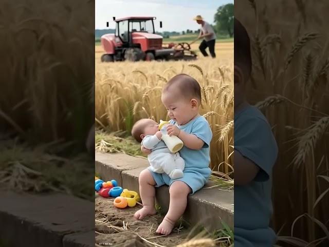Big brother makes a great little babysitter.#funny