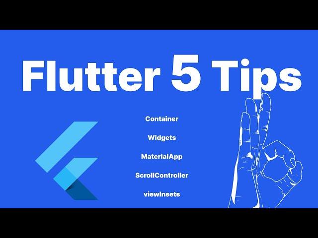 Flutter 5 tips and tricks!