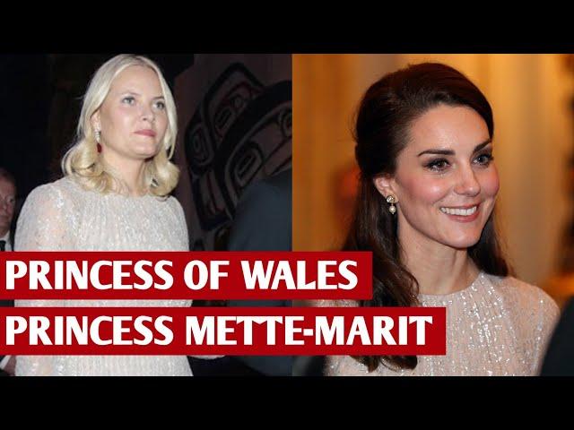 Kate Middleton VS Princess Mette Marit both wore Sparkling dress by Erdem