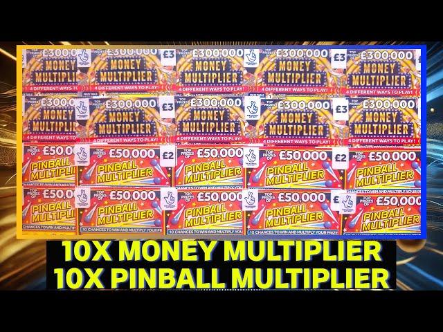 BRAND NEW SCRATCH CARDS: 10x Money multiplier + 10x Pinball Multiplier 