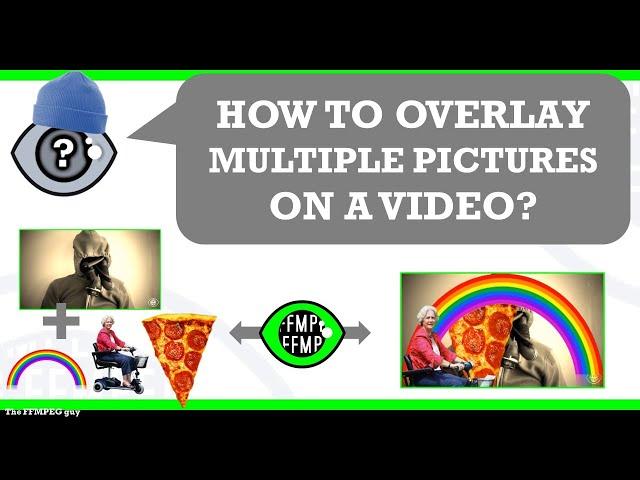 How to overlay multiple pictures on a video | Add photos VFX #ffmpeg #TheFFMPEGGuy