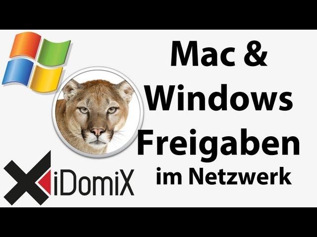 Mac OS X und Windows Datenaustausch im Netzwerk mit Freigaben