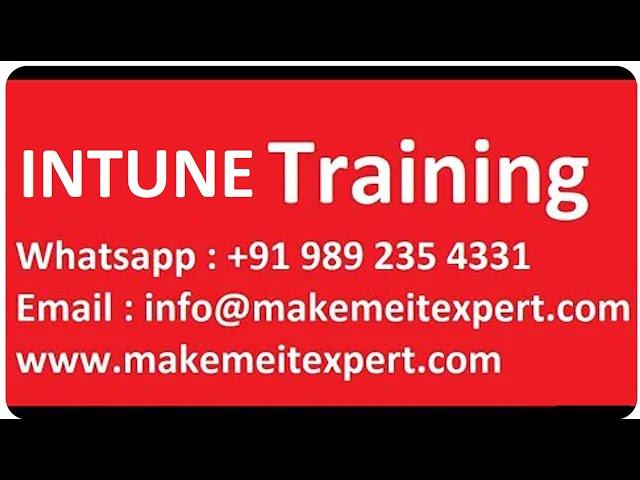 01. Microsoft Intune Tutorial Online Training